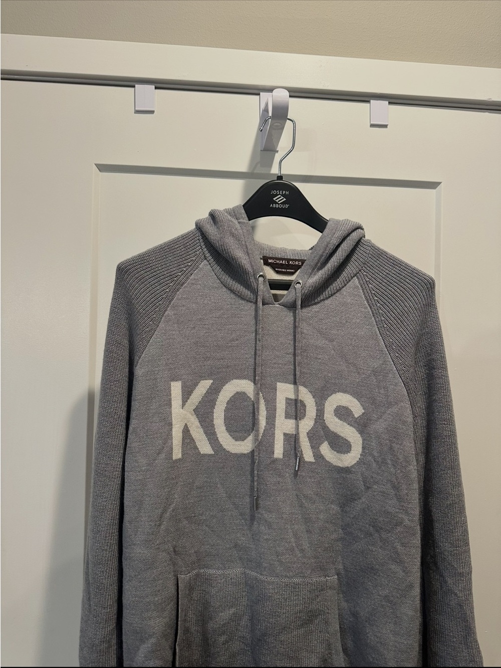 Michael Kors Gray Hooded Sweatshirt with KORS Logo